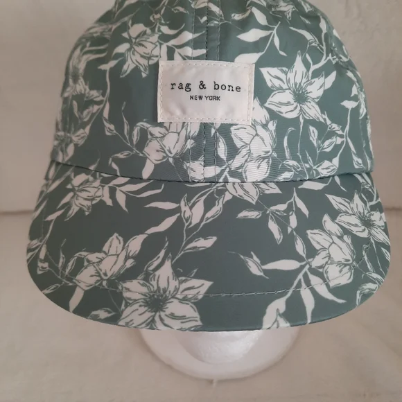 Revolve Rag & Bone Addison Leaf Green floral ripstop baseball hat
